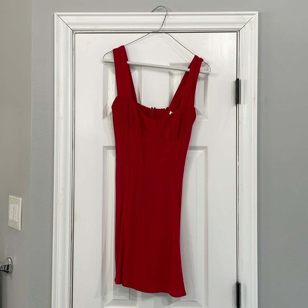 Reformation red mini dress